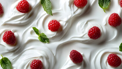 Texture of tasty yogurt as background, top view