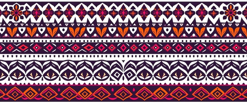 Seamless Polynesian tribal tattoo border pattern, geometric forearm band design , New Zealand, bracelet