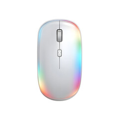 Iridescent Wireless Computer Mouse, isolated on transparent background