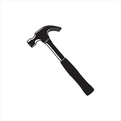 Hammer Silhouette Vector Icon &ndash; Construction and Tool Design