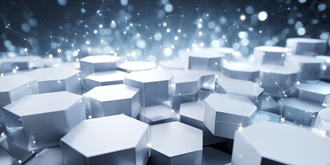 Abstract geometric background of hexagonal shapes