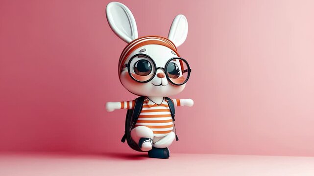 Cute Cartoon Bunny Character Illustration for Easter Fun and Holiday Joy