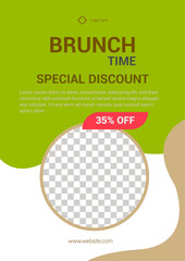 Brunch Special Discount Food Promotion Flyer Template