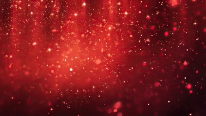 Deep red backdrop with glittering particles