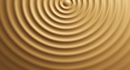 Golden Beige Concentric Circles Abstract Background Design
