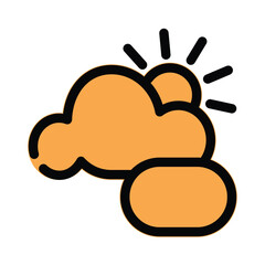 Partly Cloudy icon design template