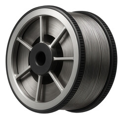 Fototapeta premium Titanium welding wire, used in high-performance bicycle frame construction.