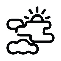 Partly Cloudy icon design template