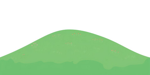 Obraz premium PNG Grass hill with clouds backgrounds grassland outdoors.