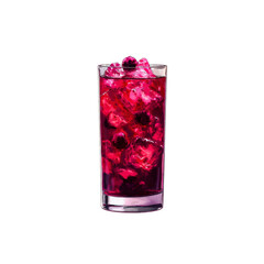 Refreshing Iced Blueberry Drink in a Highball Glass