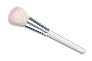Cosmetic Powder Brush with Pink Bristles isolated on white transparent background