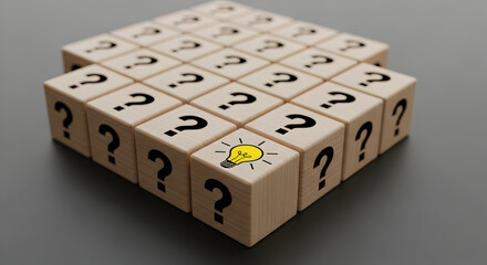 Find the Solution Innovative Ideas Problem Solving Creative Thinking Questions Answers Bright Idea Success Strategy Business Puzzle Cubes Lightbulb