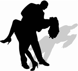 Vector silhouette of dance.eps