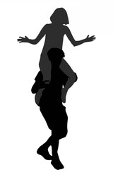 Young girlfriend sitting on b...