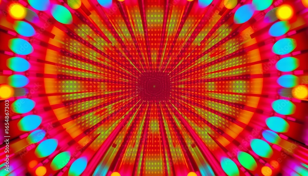 Wall mural abstract halftone dot pattern forming radiating rays, creating a dynamic background, rays, sunburst