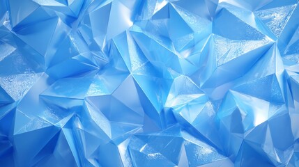 Naklejka premium Icy Blue Abstract Geometric Crystal Background, texture, pattern