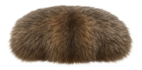 Alpine marmot pelt with dense fur and a mix of brown and gray shades
