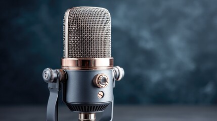Close-up of a modern microphone.