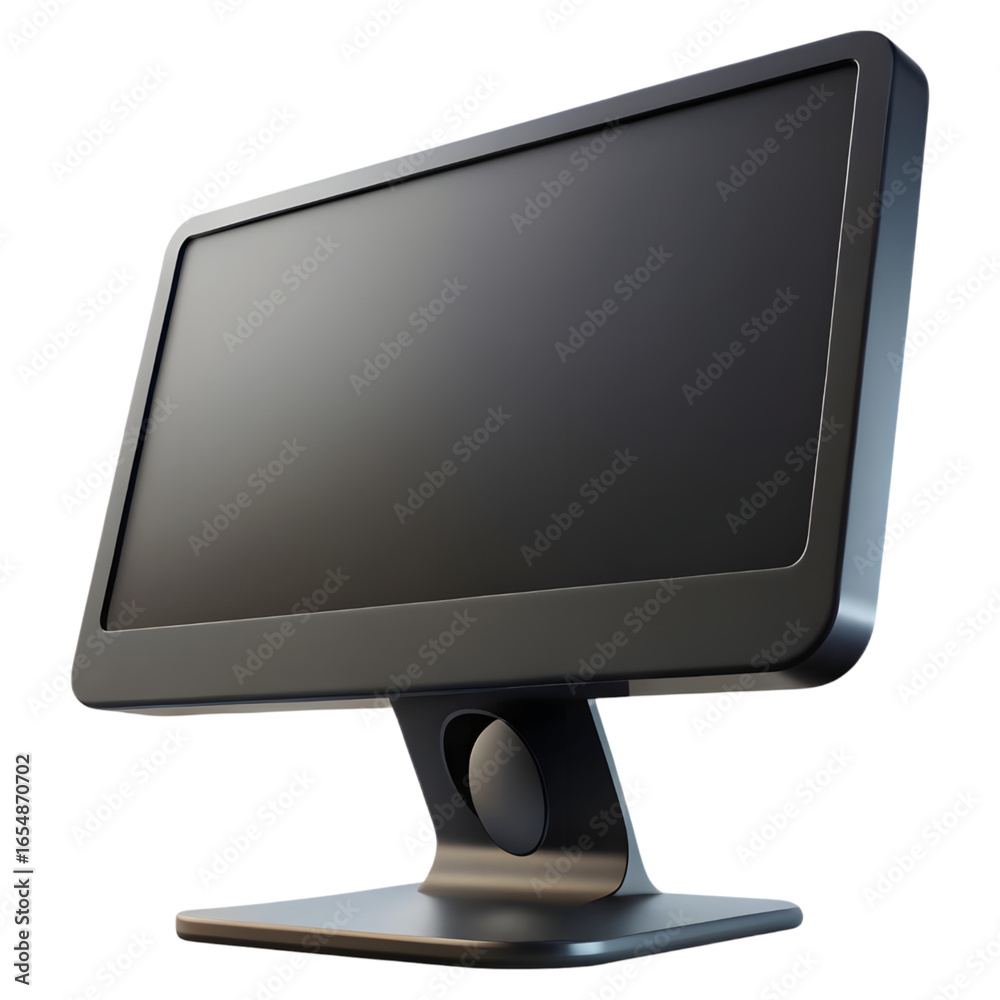 Wall mural 3d icon of modern computer monitor screen isolated on transparent background