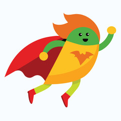 Superhero taco flying cape saving the day
