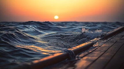Interaction of ocean currents and wind creating mesmerizing wave patterns and ripples on the surface of the water reflecting the colors of the sky