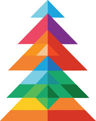 Fototapeta premium Modern geometric abstract christmas tree design
