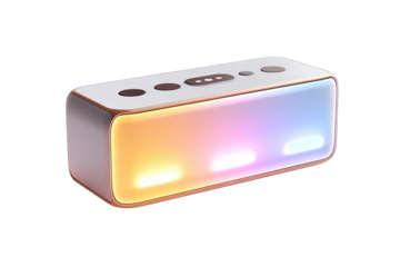 Portable speaker with LED lights