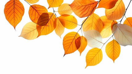 Obraz premium Autumn leaves falling natural forest photography seasonal change close-up nature's beauty