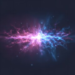 Vibrant cosmic nebula with glowing energy streams in deep space