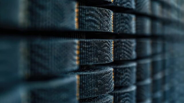A pile of blue jeans stacked high on top of each other, ready to be sorted or cleaned