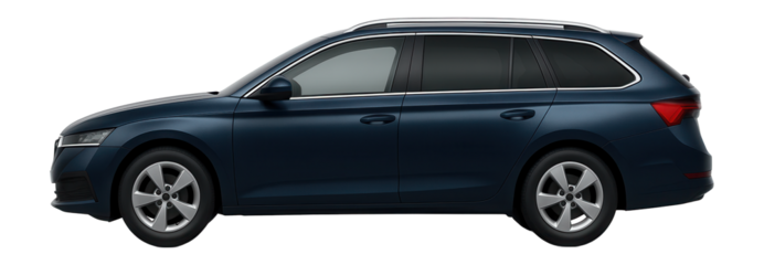 Compact station wagon with sleek roof rails and rear privacy glass