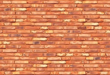 Fototapeta premium Seamless texture of a beautiful brown brick wall , surface, bricks