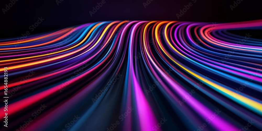 Canvas Prints colorful line of lights that are all different colors. the colors are bright and vibrant, creating a