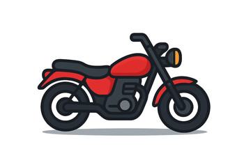 Fototapeta premium Dynamic Red and Black Motorcycle Icon