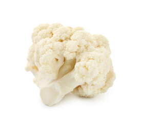 One fresh cauliflower floret isolated on white
