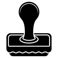 rubber stamp with the name of the person