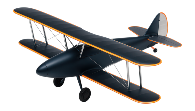 Biplane glider with stacked wings and exposed struts