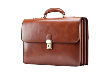 Brown leather briefcase, elegant design