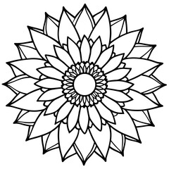 Sunflower Mandala Vector