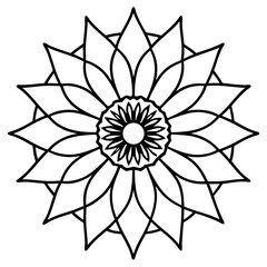 Sunflower Mandala Vector