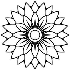 Sunflower Mandala Vector