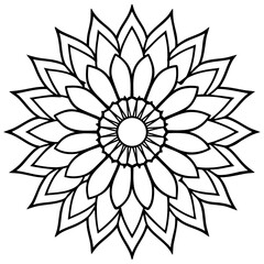 Sunflower Mandala Vector