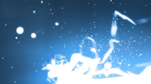 Electric energy burst in blue tones with glowing white lightning and glowing particles