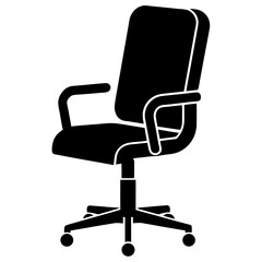 black office chair isolated