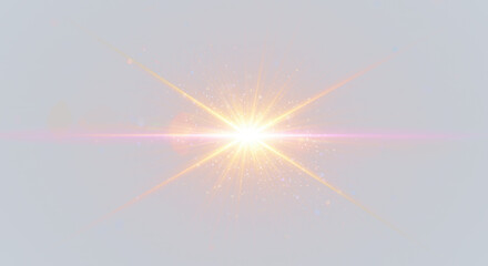 Lens flare and prism light streaks overlay high intensity sparkle  Isolated On Transparent Background