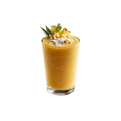 Refreshing Pineapple Coconut Smoothie in Glass