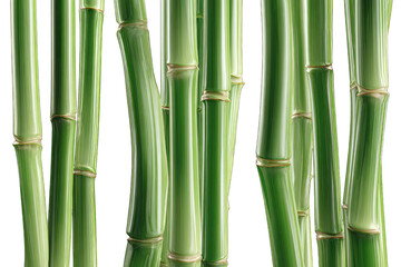 Obraz premium Close-up view of vibrant green bamboo stalks
