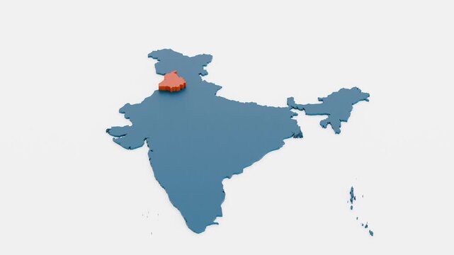 The location of Panjab is shown on the map of India
