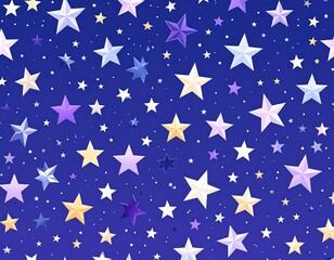 Stars scattered on a deep blue night sky