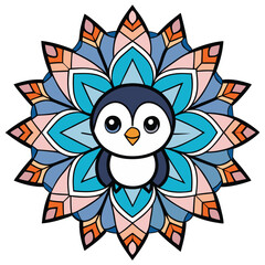 Cute cartoon owl illustration with a happy little bird in a fun wildlife style
